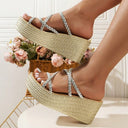 Women's Elegant Platform Sandals with Braided Strap Design by Heidi-Mode