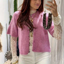 Chic Women's Short Sleeve Blouse