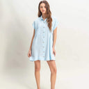 Chic Women's Blouse with High Arm Openings & Dual Pockets