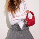 Chic Long-Sleeved Bodysuit with Sporty Accents