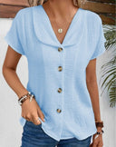 Chic Women's Button Detail T-Shirt