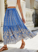 Flowy Paisley Maxi Skirt for Women