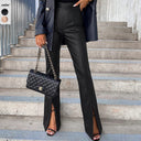 Chic High-Waist Blazer with Slit Design