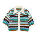 Colorful Striped Women's Knit Shorts Collection