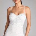 Glamorous Lace Mini Dress with Rhinestone Accents
