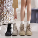 Trendy Women's High-Top Sneakers with Stylish Sole