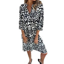 Chic Women's Beach Dress with Trendy Print