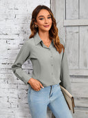 Chic Women's Blouse with Exquisite Stitching