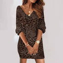 V-Neck Women's Playful Camouflage Dress