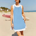 Stylish Women's Beach Dress with Trendy Trims