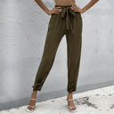 Stylish Women's Culotte Pants with Bow and Tie Belt