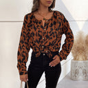 Chic Women's Leopard Print Blouse