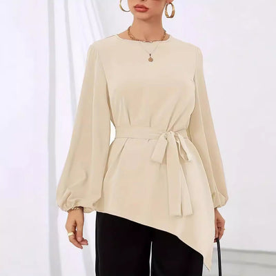 Chic Long Sleeve Wrap Blouse for Women