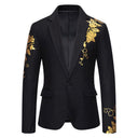 Floral Design Women's Blazer with Silky Finish
