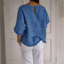 Chic Women's Blouse with Ruffled Hem