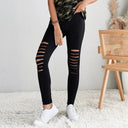 Chic High-Waisted Leggings with Trendy Cut-Outs