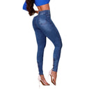 Trendy Women's High-Waist Skinny Jeans with Distressed Accents
