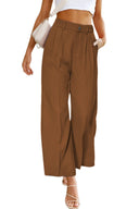 Chic High-Rise Pleated Wide Trousers for Women