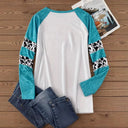 Creative Pumpkin Design Long Sleeve Women's Tee with Trendy Sleeves