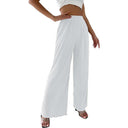 Flowing Pleated Wide-Leg Women's Trousers