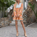 Floral Ruffled Blouse Dress for Women