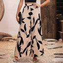 Floral Print Women's High-Waisted Summer Trousers