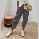 Women's Linen Pants with Elastic Waist and Handy Pockets