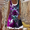 Floral Print Sleeveless Summer Dress for Women