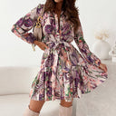 Floral Print Women's Short Sleeve Dress