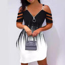 Chic Off-Shoulder Zippered Dress for Women