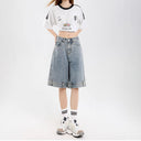 Classic Wide Leg Women's Denim Shorts