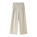 Stylish High-Waisted Pleated Women's Trousers