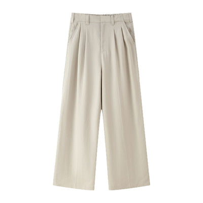 Stylish High-Waisted Pleated Women's Trousers