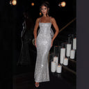 Glittering Evening Dress with Refined Detailing