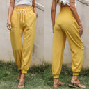 Jersey Jogging Pants for Women with Elastic Waist and Pocket Convenience