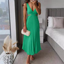 Chic Pleated Evening Dress for Women