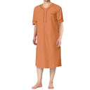 Chic Women's Short Sleeve Dress with Stand-Up Collar