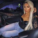 Chic Transparent Bodysuit with Leopard Print Design