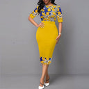 Chic Floral Midi Dress with Flowy Hem