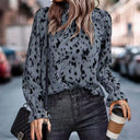 Chic Ruffle Trim Blouse with Asymmetrical Design