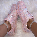 Glittery Women's Sneakers with Enhanced Sole Design