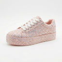 Glittery Women's Sneakers with Enhanced Sole Design