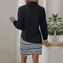 Chic Women's Hoodie Dress with Trendy Print