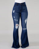 Frayed Hem Bootcut Jeans for Women
