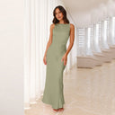 Chic Shiny Floor-Length Dress for Women