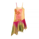 Floral Printed Asymmetrical Summer Dress with Spaghetti Straps