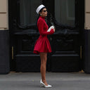 Chic Women's Chiffon Dress with Tulle Skirt