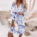 Floral Lace Accent Women's Tunic Dress