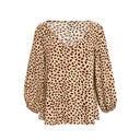 V-Neck Blouse with Stylish Voluminous Sleeves
