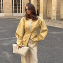 Chic Oversized Blazer with Puff Sleeves